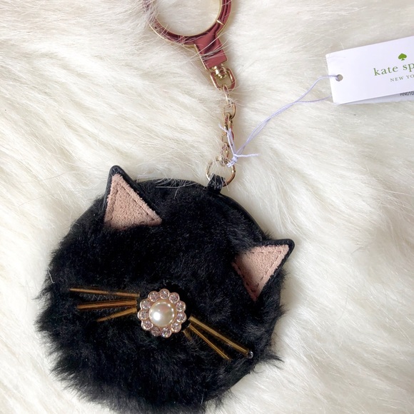 kate spade Accessories - Kate Spade ♠️ NWT Faux Fur Cat Keychain/Charm